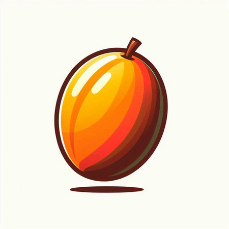plum fruit on a white background. vector illustration. eps 10のイラスト素材