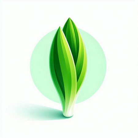 Ecology concept. Green leaves on white background. Vector illustration.のイラスト素材