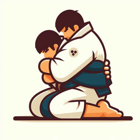 Vector illustration of a boy and a boy in kimono.のイラスト素材