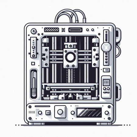 Illustration of an electronic device. Vector illustration in retro style.のイラスト素材