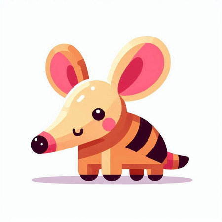 Cute little cartoon animal. Vector illustration in a flat style.のイラスト素材