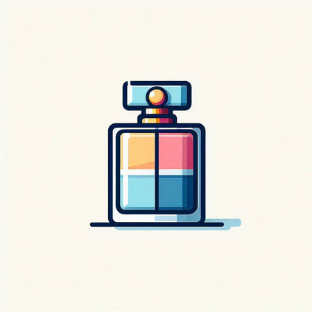 Perfume bottle icon, vector illustration. Flat design style.のイラスト素材
