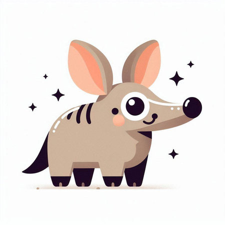 cartoon animal on white background, vector illustration, eps10のイラスト素材