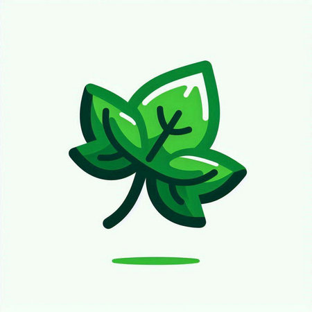 Green leaf icon. Eco symbol. Flat design. Vector illustration.のイラスト素材