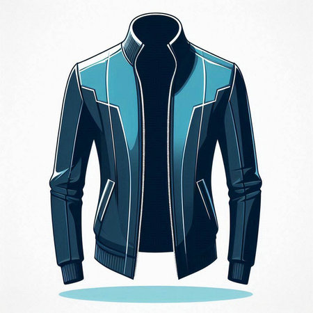 Men's sportswear. Vector illustration of a sports jacket.のイラスト素材