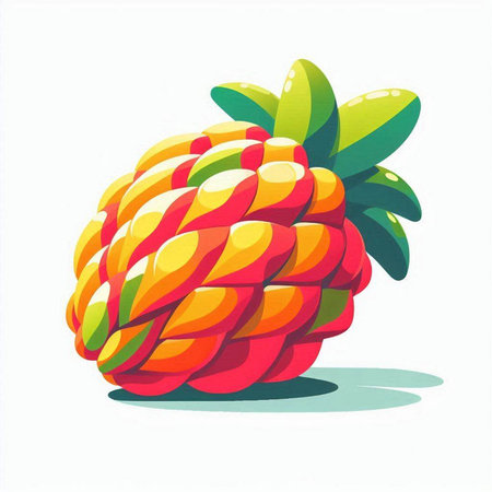 Raspberry fruit isolated on white background. Vector illustration. EPS 10のイラスト素材