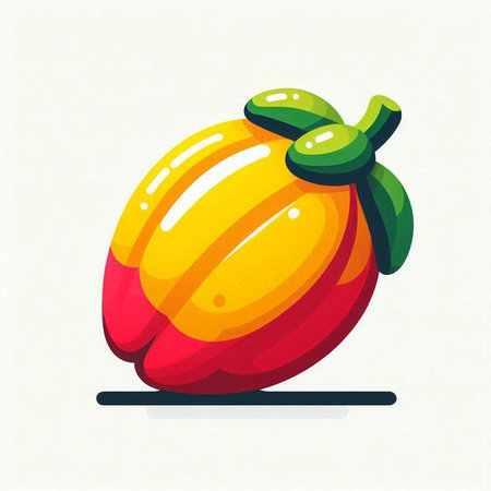 Papaya fruit isolated on a white background. Vector illustration.のイラスト素材