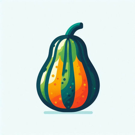 Pumpkin. Vector illustration in flat style. Hand drawn.のイラスト素材