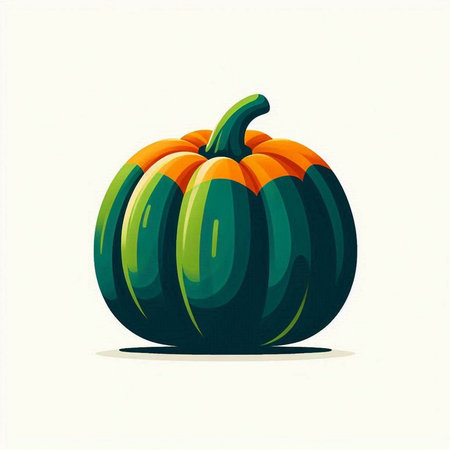 Pumpkin on white background. Vector illustration for your design.のイラスト素材
