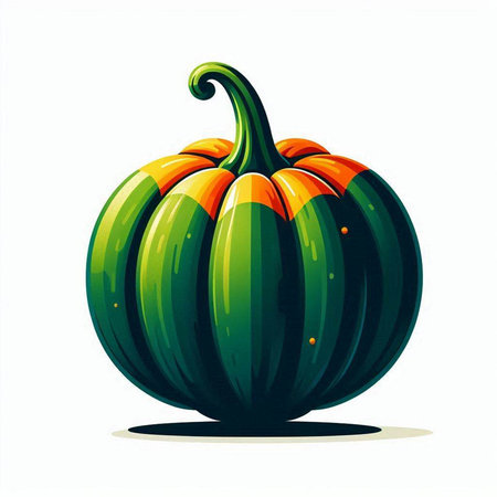 Pumpkin isolated on white background. Vector illustration. Eps 10.のイラスト素材