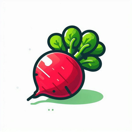 Radish icon on white background. Vector illustration. Eps 10.のイラスト素材