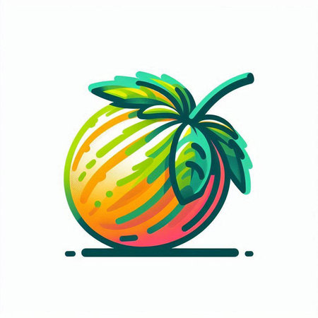 Watermelon icon. Vector illustration. Isolated on white background.のイラスト素材