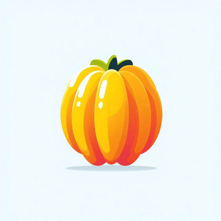 pumpkin on white background, vector illustration, eps10のイラスト素材
