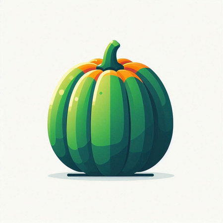 Pumpkin isolated on white background. Vector illustration. Eps 10のイラスト素材
