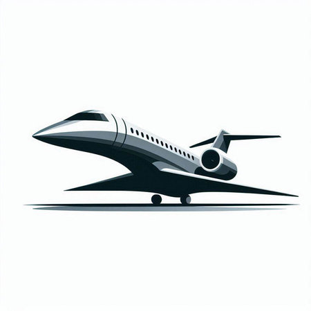 Airplane vector illustration isolated on white background. Airplane icon.のイラスト素材