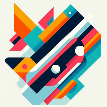 Abstract geometric background with colorful shapes. Vector illustration. Eps 10.のイラスト素材