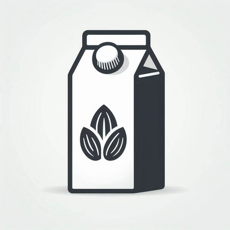 Milk pack icon, vector illustration. Flat design style with shadowのイラスト素材