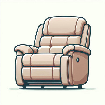 Comfortable armchair isolated on a white background. Vector illustration.のイラスト素材