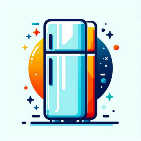 Refrigerator icon. Refrigerator icon. Vector illustration.のイラスト素材