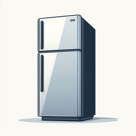 Illustration of a Refrigerator on a white background - vectorのイラスト素材