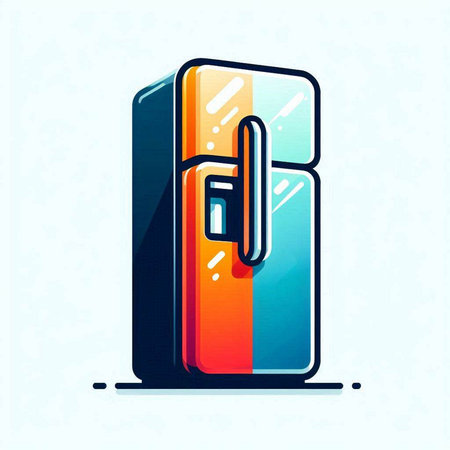 Refrigerator icon, vector illustration eps 10. Vector illustration.のイラスト素材