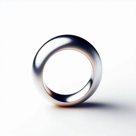 Wedding ring on a white background. 3d render.のイラスト素材