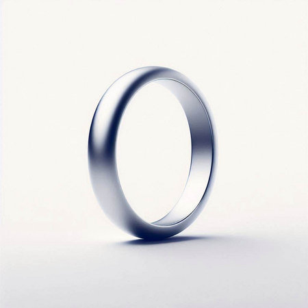 Wedding ring on a white background. 3D render.のイラスト素材