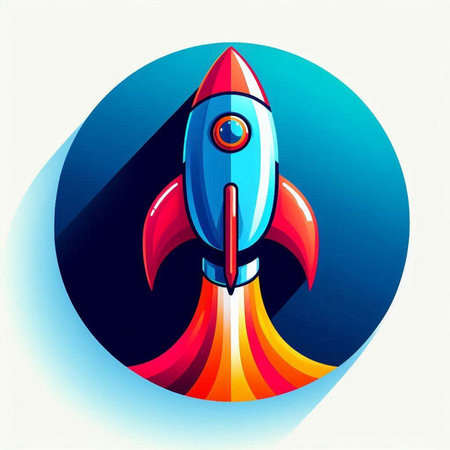 Rocket icon on a white background. Vector illustration. Eps 10.のイラスト素材