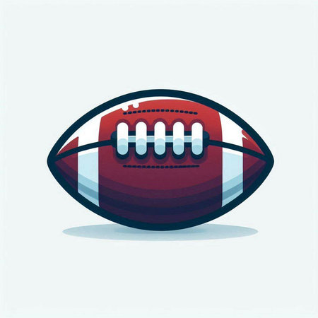 american football ball on a white background, vector illustration, eps10のイラスト素材
