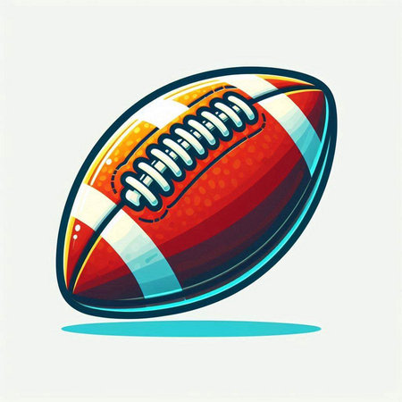 American football ball isolated on white background. Vector illustration. Eps 10.のイラスト素材