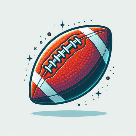 American football ball, vector illustration, eps10, contains transparencies.のイラスト素材