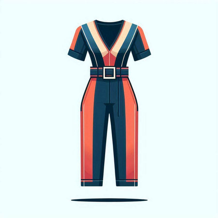 Women's sports overalls on a white background. Vector illustration.のイラスト素材