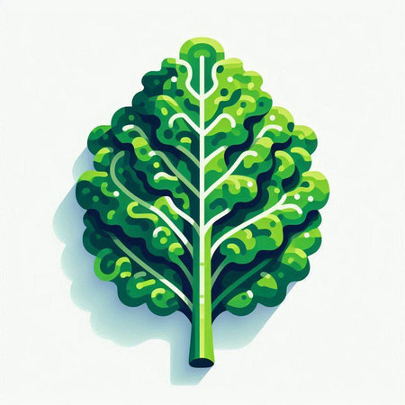 Illustration of green leaf on a white background. Vector illustration.のイラスト素材