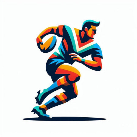Running man, vector illustration. Sport and healthy lifestyle concept. Athlete running, jogging.のイラスト素材