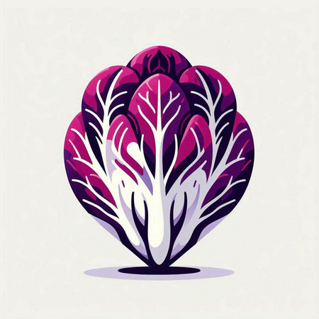 cabbage vegetable icon over white background, colorful design. vector illustrationのイラスト素材
