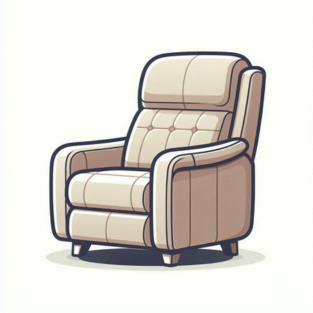 Comfortable armchair isolated on a white background. Vector illustration.のイラスト素材