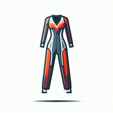 Futuristic mannequin sportswear, vector illustration.のイラスト素材