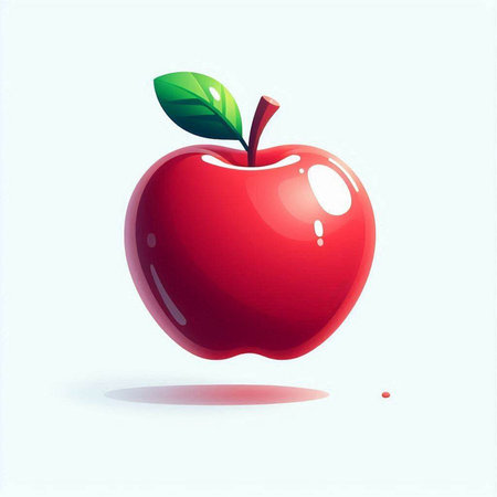 Red apple on a white background. Vector illustration, eps 10のイラスト素材