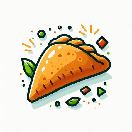 Illustration of a pie with a carrot on a white background.のイラスト素材