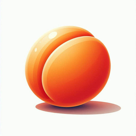 3d orange ball on a white background. Vector illustration. Eps 10のイラスト素材