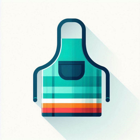 Apron icon. Flat design style. Made in vector illustration.のイラスト素材