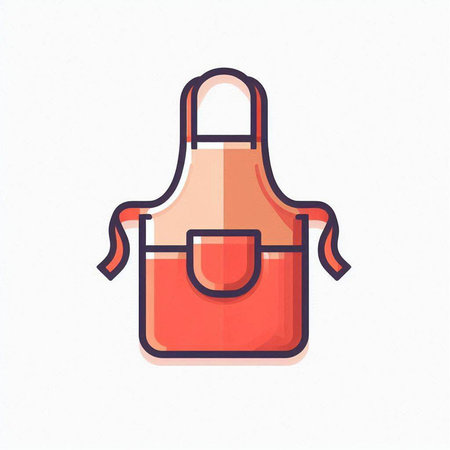 Kitchen apron icon, vector illustration. Kitchen apron iconのイラスト素材