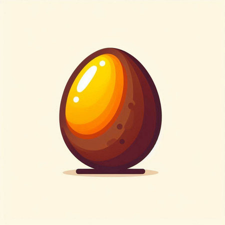 Easter egg on a white background. Vector illustration, flat style.のイラスト素材