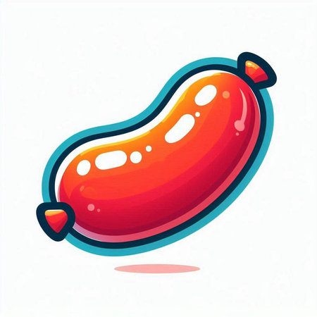 Sausage icon. Vector illustration of sausage on white background.のイラスト素材