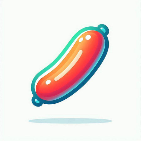 Sausage icon. Vector illustration. Isolated on white background.のイラスト素材