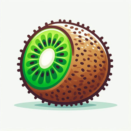 Kiwi fruit. Vector illustration of kiwi fruit.のイラスト素材