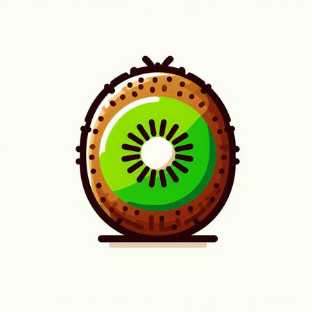 Kiwi fruit icon. Vector illustration of kiwi fruit.のイラスト素材