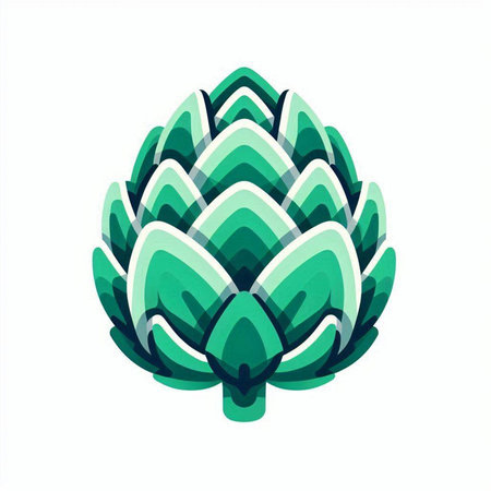 Artichoke icon. Isolated on white background. Vector illustration.のイラスト素材