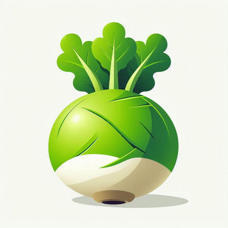 Vector illustration of a fresh green cabbage on a white background. Eps 10のイラスト素材