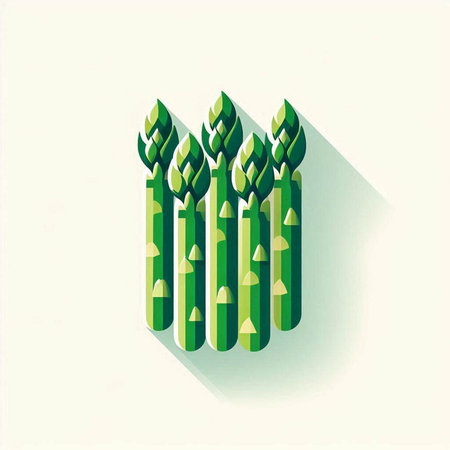 Asparagus icon, flat design, vector illustration eps 10のイラスト素材